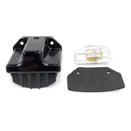 Truck-Lite 15 Series, Incandescent, 1 Bulb, License Light, Rectangular, Black Bracket Mount, Pl-10, 12V, Kit 15012